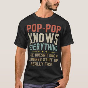 Camiseta Pop-pop Sabe Tudo Que O Avô Engraçado Dará