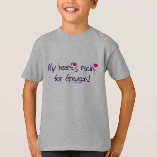 CAMISETA POP RETRO "MY HEART'S RACIN FOR GREYSON!"