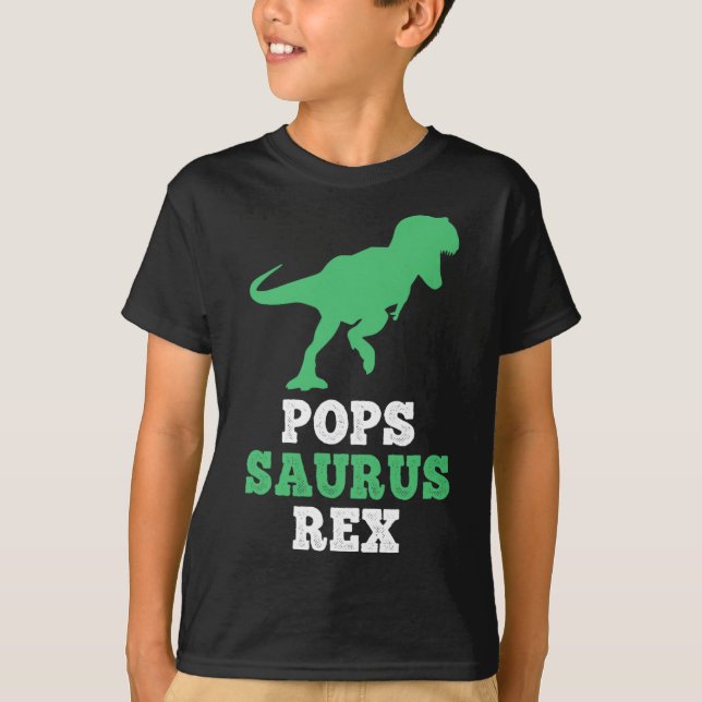 Camiseta Pop-saurus Rex Dino Dinosaur Popssaurus Funny (Frente)