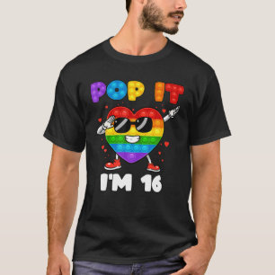 Camiseta Pop Sou 16 Birthday Girl Pop Fidget Graphic Dab