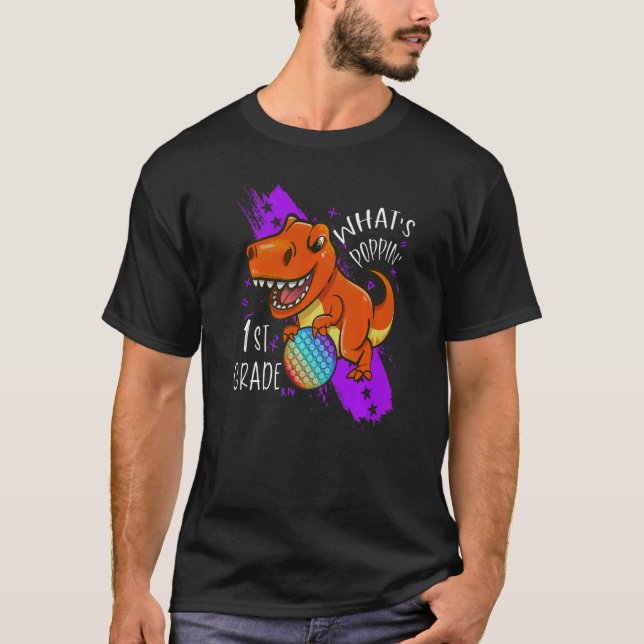 Camiseta Pop Ti Fidget Toy Dinossaur Rex De Volta Para A ru (Frente)