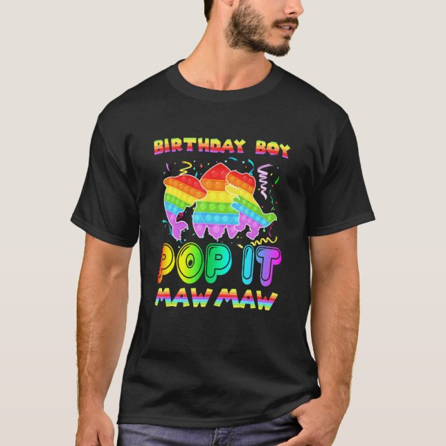 Camiseta Pop Ti Mawmaw Do Aniversário Pop Din De Tubarão (Frente)