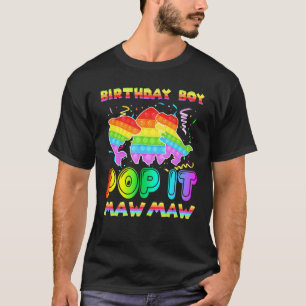 Camiseta Pop Ti Mawmaw Do Aniversário Pop Din De Tubarão