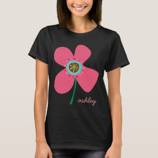 Camiseta Pop Whimsical & Cute Summer Flower, cor-de-rosa