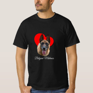 Camiseta PopArt Colorida Belga Malinois Heart Love  