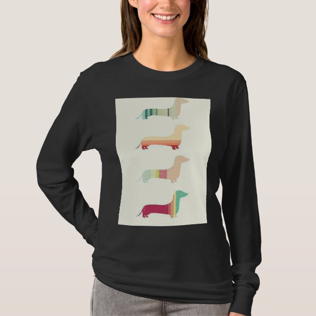 Camiseta Popart Dachshund Dog (Frente)