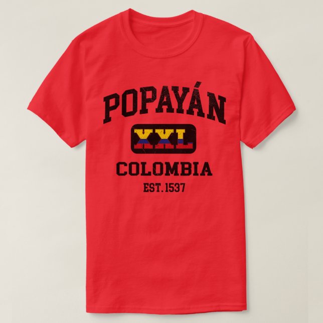 Camiseta Popayan Colombia XXL design Athletic (Frente do Design)