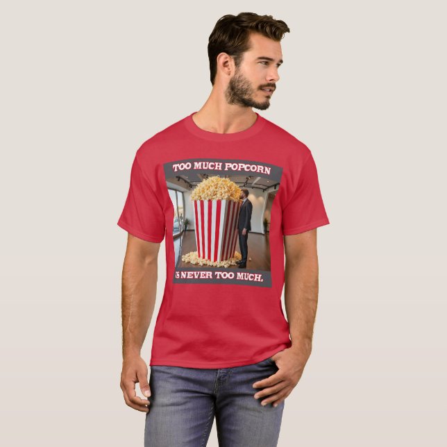 Camiseta Popcorn Anyone men Cardeal Red T-shirt (Frente Completa)