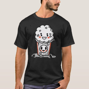 Camiseta Popcorn Comida Kawaii