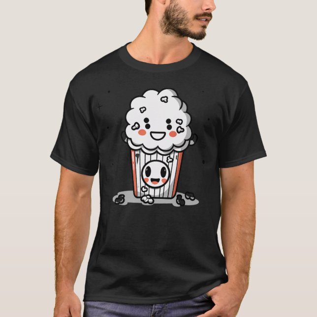 Camiseta Popcorn Comida Kawaii (Frente)