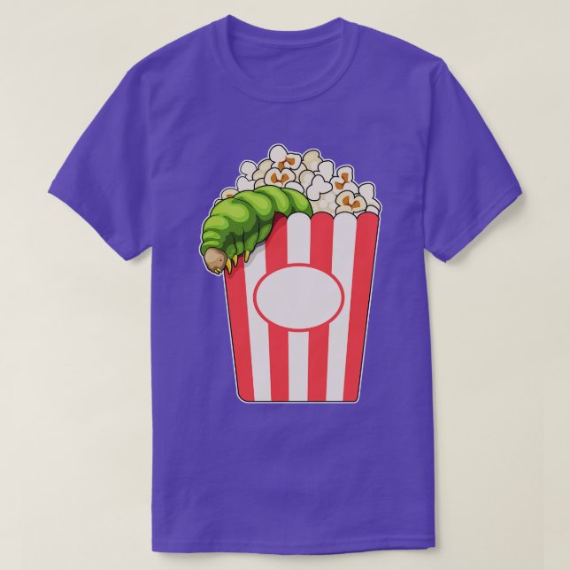 Camiseta Popcorn de lagartas (Frente do Design)