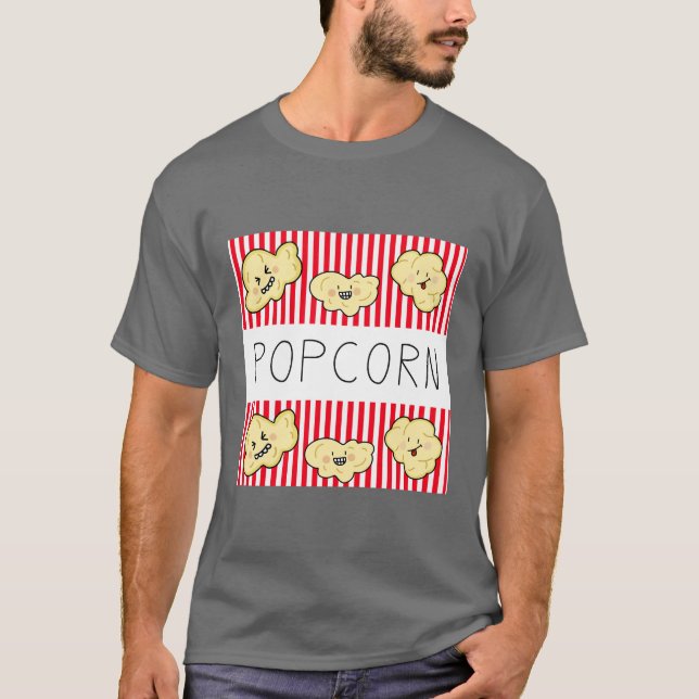 Camiseta Popcorn Fun – Snack Lover’s T-Shirt (Frente)