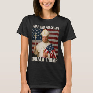 Camiseta Pope Engraçado Trump E Presidente Donald Trump