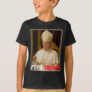 Camiseta Pope Trump Engraçado Presidente Trump Quer Ser O N
