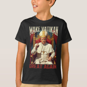 Camiseta Pope Trump Engraçado Presidente Trump Quer Ser O N