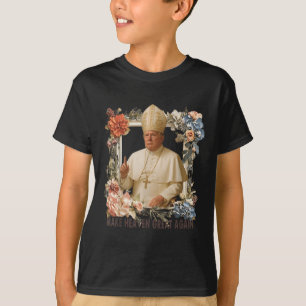 Camiseta Pope Trump Funny Trump Vaticano Christian Retro Ch