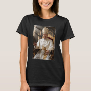 Camiseta Pope Trump Funny Trump Vaticano Christian Retro Ch