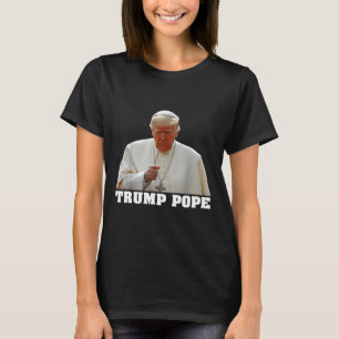 Camiseta Pope Trump Funny Trump Vaticano Christian Retro Ch
