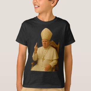 Camiseta Pope Trump Funny Trump Vaticano Christian Retro Ch