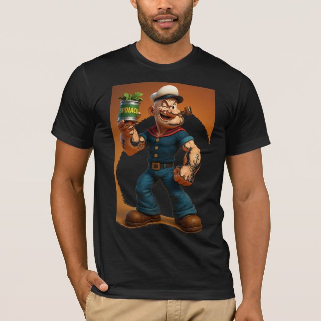 Camiseta Popeye Spinach Mode – Diseño Retro Divert (Frente)