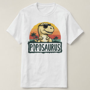 Camiseta Poposauro Dinossauro Vovô Dia de os pais Saurus