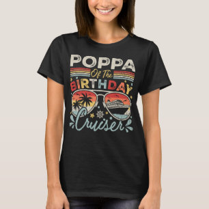 Camiseta Poppa das Mulheres de Cruzeiro de Aniversário