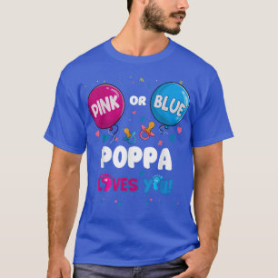 Camiseta Poppa de Balão Cor-de-Rosa ou Azul ama sua Revelaç