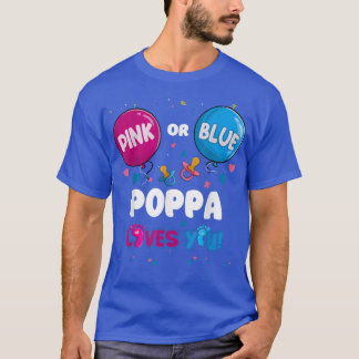 Camiseta Poppa de Balão Cor-de-Rosa ou Azul ama sua Revelaç