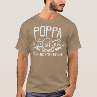 Camiseta Poppa Personalizada Mens Melhor Não 