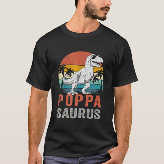 Camiseta Poppasauro T Rex Dinossaur Poppa Saurus (Frente)