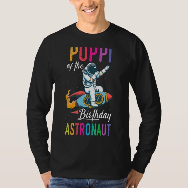 Camiseta Poppi Do Astronauta Espacial Bday Partido C (Frente)