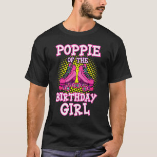 Camiseta Poppie Da Rapariga De Aniversário Skates De Rolo B