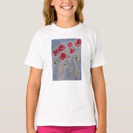 Camiseta Poppies Vermelhos Selvagens