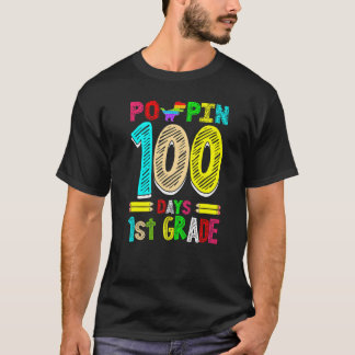 Camiseta Poppin 100 Dias 1rua Grau Dinossauro Primário