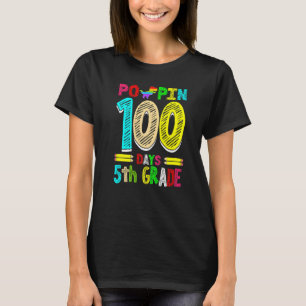 Camiseta Poppin 100 Dias 5ª Série Dinossauro Escola Primári