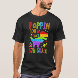 Camiseta Poppin 100 Dias 5ª Série Escola Primária Dinossaur