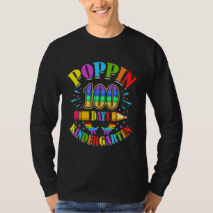 Camiseta Poppin 100 Dias Jardim de Infância Pré-escolar Din