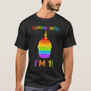 Camiseta Poppin 1 Ano - Bolo de Partido do primeiro anivers