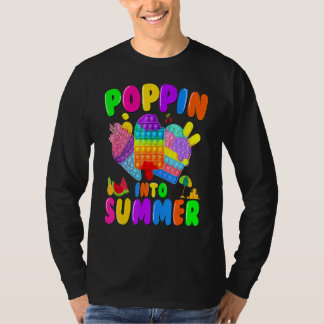 Camiseta Poppin Em Sorvete De Verão No Último Dia Do Ensino