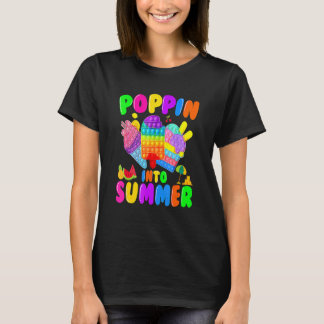 Camiseta Poppin Em Sorvete De Verão No Último Dia Do Ensino