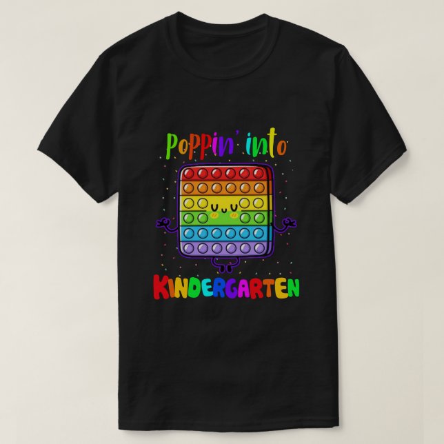 Camiseta Poppin' In Kindergarten Sensory Fidget Toy (Frente do Design)