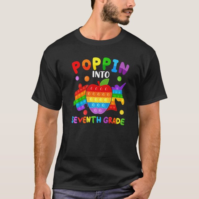 Camiseta Poppin Na Equipe Do 7º Ano De Volta Às Crianças Da (Frente)