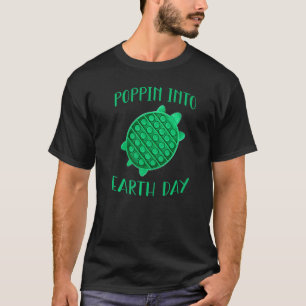 Camiseta Poppin Na Terra Dia 2022 Turtle Pop Push Fidget
