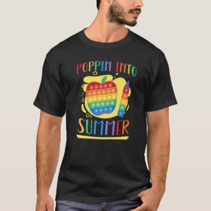 Camiseta Poppin No Fim Do Verão Do Ano Escolar No Pop Do Di