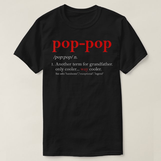 Camiseta PopPop Dia de os pais pop Vovô Pop  (Frente do Design)