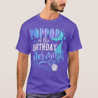 Camiseta Poppop Of The Birthday Mermaid Family Matching Par