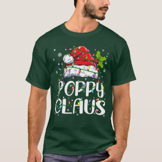 Camiseta Poppy Claus Christmas Lights Pajama Family Matchin