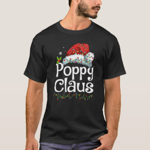 Camiseta Poppy Claus Santa Hat Matriz da Família Pajama de