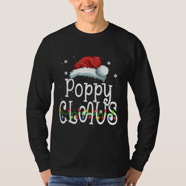 Camiseta Poppy Claus Shirt Christmas Pajama Family (Frente)