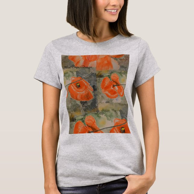 Camiseta Poppy com Aquarela (Frente)